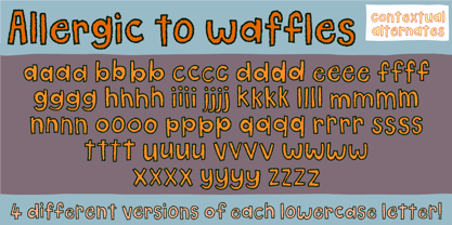 Allergic to Waffles Font Poster 3