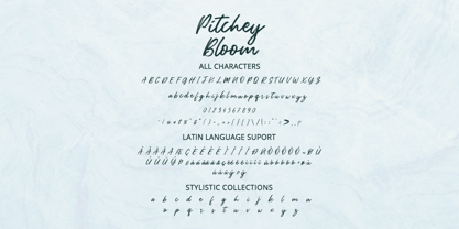Pitchey Bloom Font Poster 2