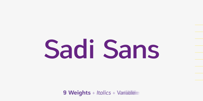 Sadi Sans Font Poster 1