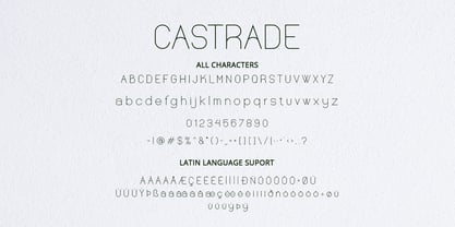 Castrade Font Poster 2