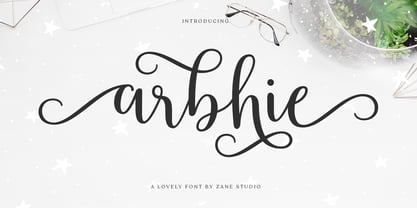 Arbhie Script Font Poster 1