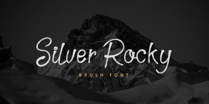 Silver Rocky Font Poster 1