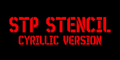 STP Stencil Cyrillic Font Poster 2