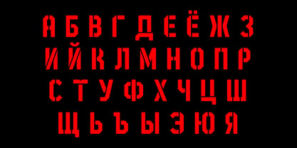 STP Stencil Cyrillic Fuente Póster 3
