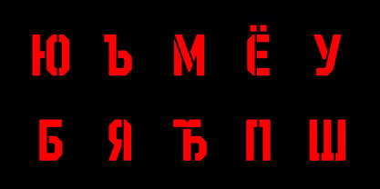 STP Stencil Cyrillic Font Poster 4