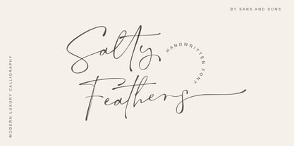 Salty Feathers Font Poster 1