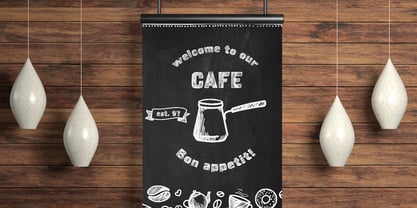 Coffee Chalk Font Poster 6