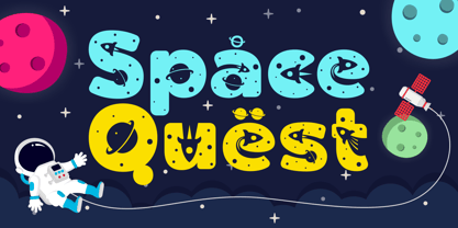 Space Quest Font Poster 1