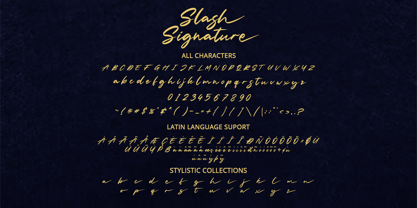 Slash Signature Font Poster 2