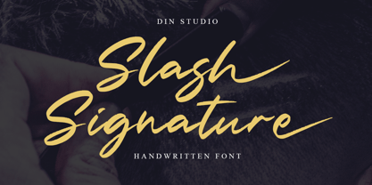 Slash Signature Font Poster 1