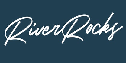 River Rocks Font Poster 1