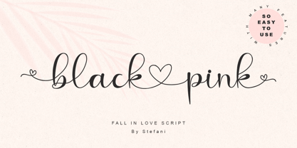 Black Love Pink Font Poster 1