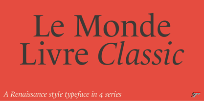 Le Monde Livre Classic Std Font Poster 1