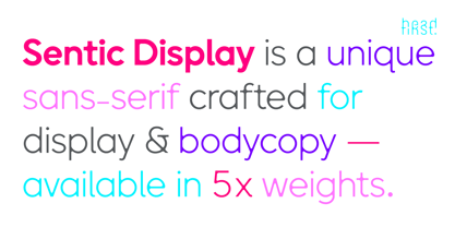 Sentic Display Font Poster 5
