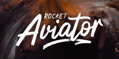 Rocket Aviator Font Poster 1