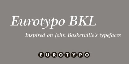 Eurotypo BKL Font Poster 1