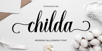 Childa Script Font Poster 1