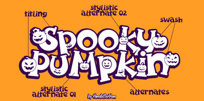 Spooky Pumpkin Font Poster 7