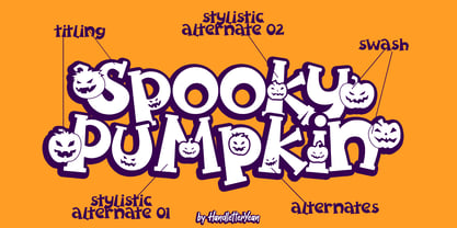 Spooky Pumpkin Fuente Póster 7