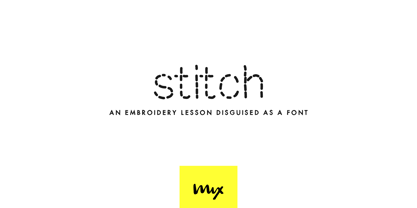 Mix Stitch Font Poster 1
