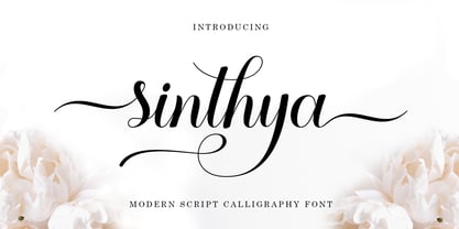 Sinthya Script Fuente Póster 1