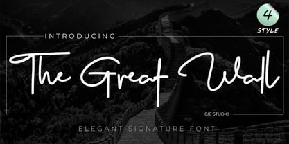 The Great Wall Font Poster 1