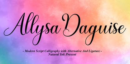 Allysa Daguise Font Poster 1