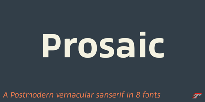 Prosaic Std Font Poster 1