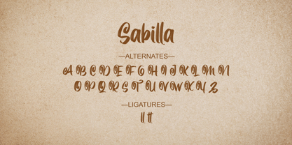 Sabilla Solid Font Poster 12