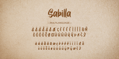 Sabilla Solid Font Poster 11