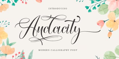 Audacity Script Font Poster 1