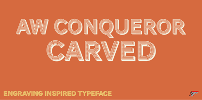 AW Conqueror Std Carved Font Poster 1