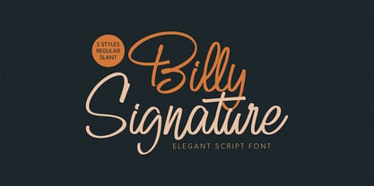Billy Signature Font Poster 1