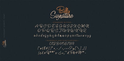 Billy Signature Font Poster 10