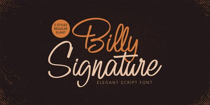 Billy Signature Font Poster 12