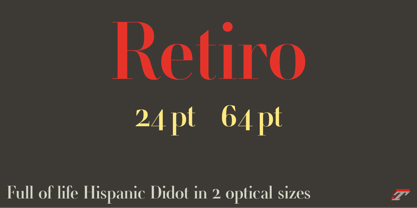 Retiro Std Font Poster 1