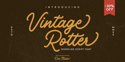 Vintage Rotter Font Poster 1