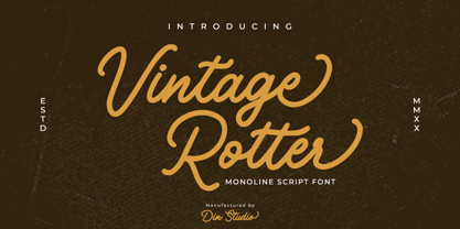 Vintage Rotter Font Poster 2