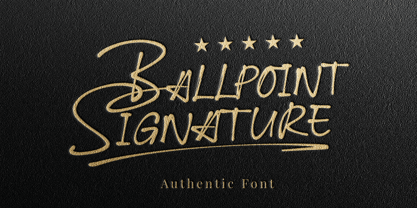 Ballpoint Signature Fuente Póster 2