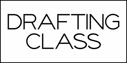 Drafting Class JNL Font Poster 2