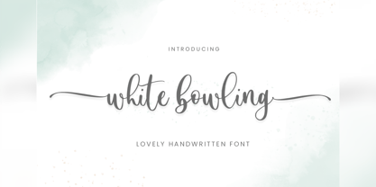 White Bowling Font Poster 1