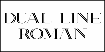 Dual Line Roman JNL Font Poster 2