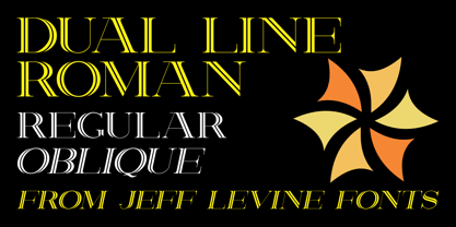Dual Line Roman JNL Font Poster 1