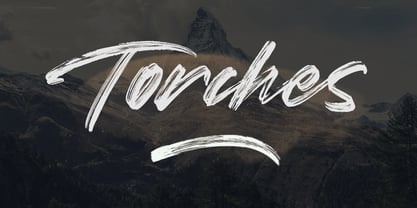 Torches Realistic Brush Font Fuente Póster 1