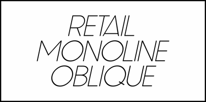 Retail Monoline JNL Font Poster 4