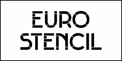 Euro Stencil JNL Font Poster 2