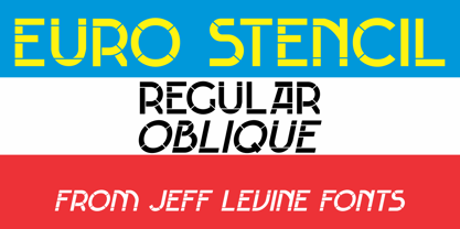 Euro Stencil JNL Font Poster 1