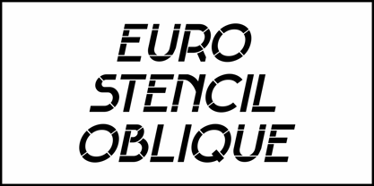 Euro Stencil JNL Font Poster 4