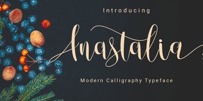 Anastalia Script Font Poster 1