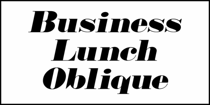 Business Lunch JNL Font Poster 4